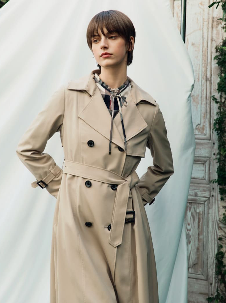 ま*ん様 BLUE LABEL CRESTBRIDGE トレンチコート BLUE LABEL / BLACK LABEL CRESTBRIDGE｜ライトギャバジントレンチ