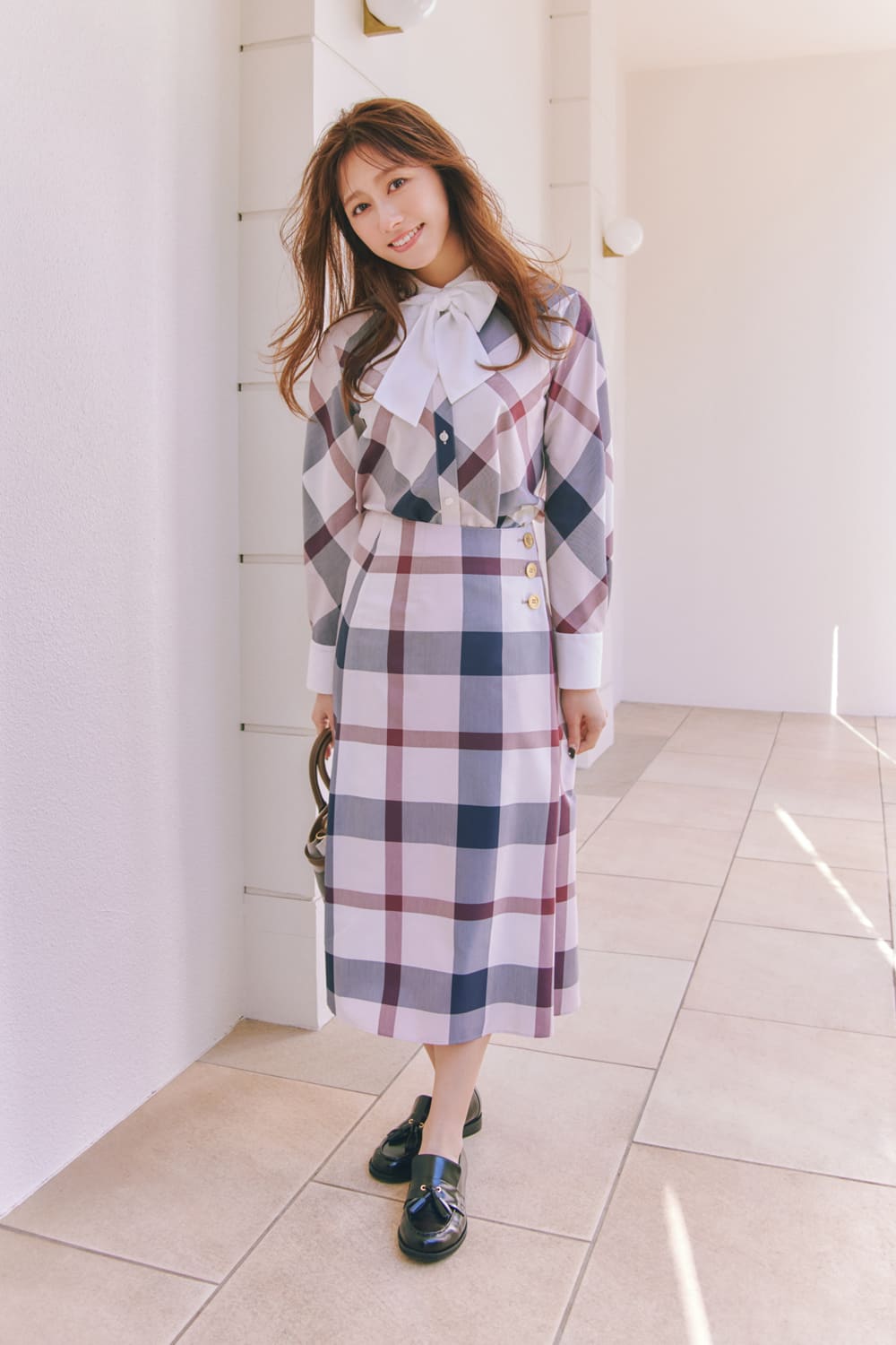 BRIT PINK CHECK｜BLUE LABEL CRESTBRIDGE(ブルーレーベル・クレスト
