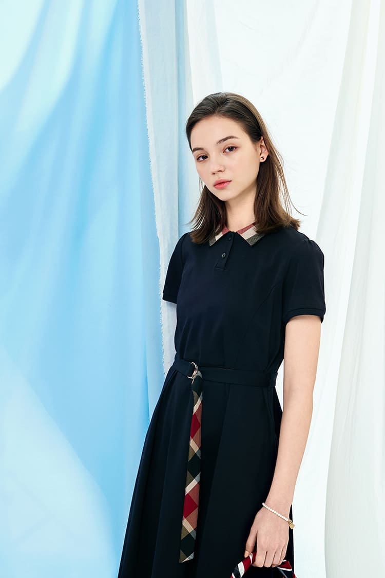 未使用✨ブルーレーベルクレストブリッジ　ハイゲージシルケットスムース　チュニック シルケットスムースタックTシャツ | BLUE LABEL CRESTBRIDGE (Women