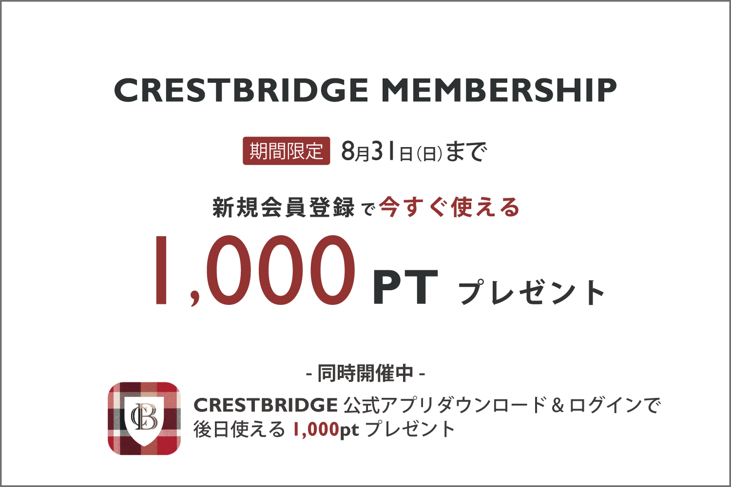 新規会員登録で今すぐ使える1,000ptプレゼント